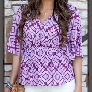 Grace and Lace Kimono peplum top